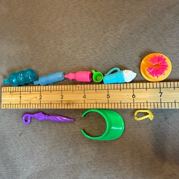 Barbie Accessories Lot Bundle Visor Umbrella Water Bottle Milkshake Latte - Picture 5 of 6